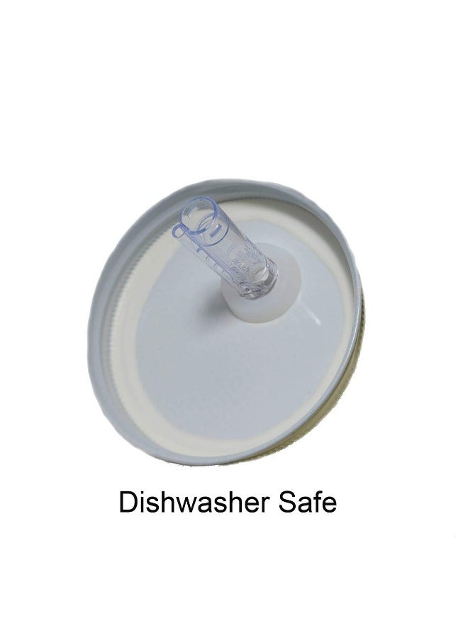 AmeriPour - Wide Mouth Mason Jar Pour Spouts For Moonshine And Whiskey - Made 100% In The USA. Free Flow Mason Jar Spouts That Don't Leak. No Cracks, Just A Perfect Pour Everytime. 2 Pack - Image 3
